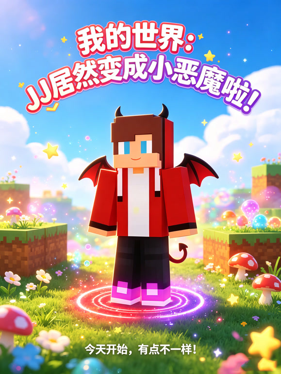 我的世界：JJ居然变成小恶魔啦！